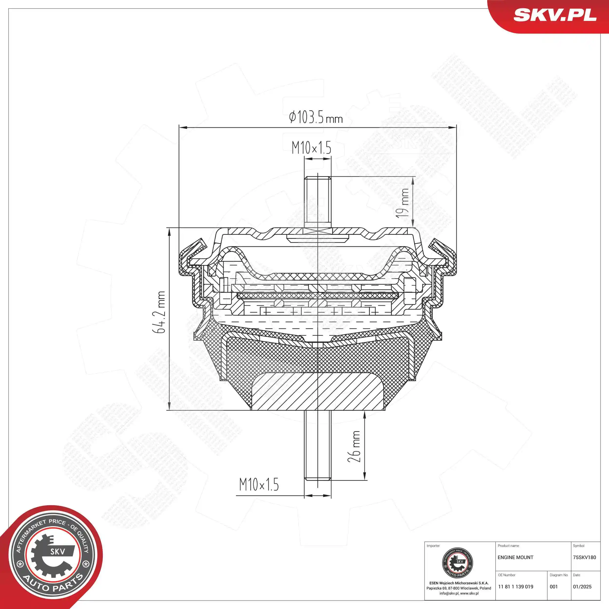 Mounting, engine